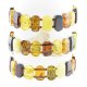 Baltic amber bracelet with inserts